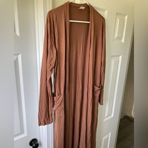 Women’s Jax & Lennon cotton cardigan in clay